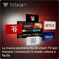 Ambilight 55PUS8109 4K LED Smart TV - Display 55'' with Platform Titan OS, Pixel Precise Ultra HD and Dolby Atmos Sound, Works with Alexa and Google Voice Assistant - Chrome Satinato