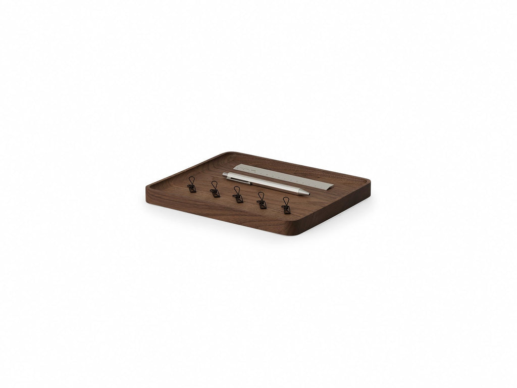 Wooden desk tray with cork base, image 18