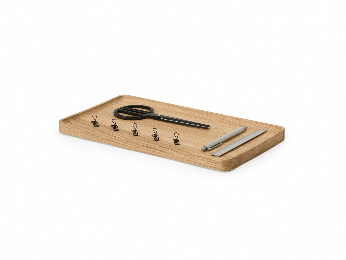 Wooden desk tray with cork base, image 10