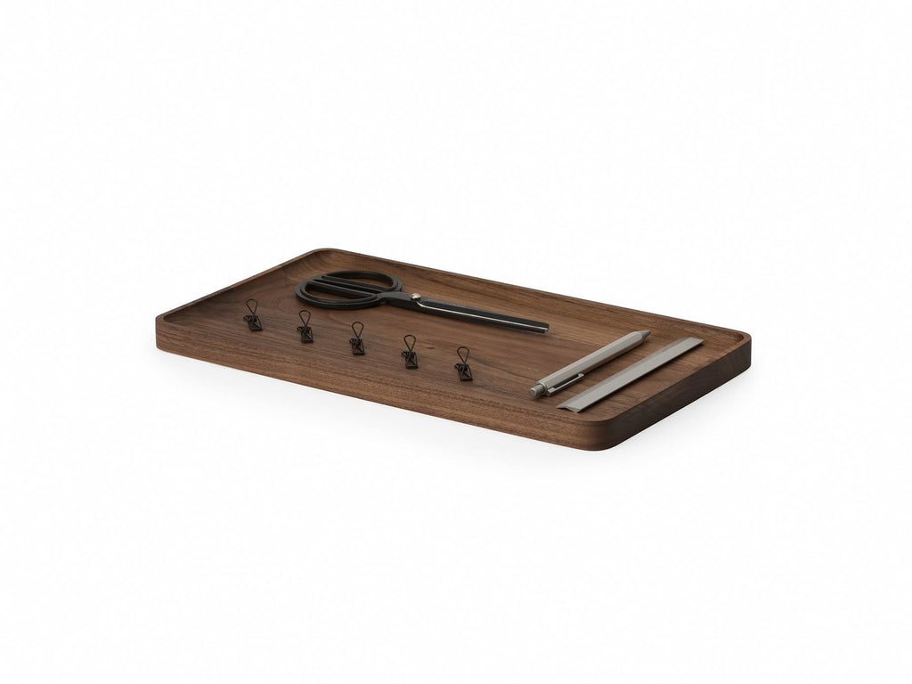 Wooden desk tray with cork base, image 16