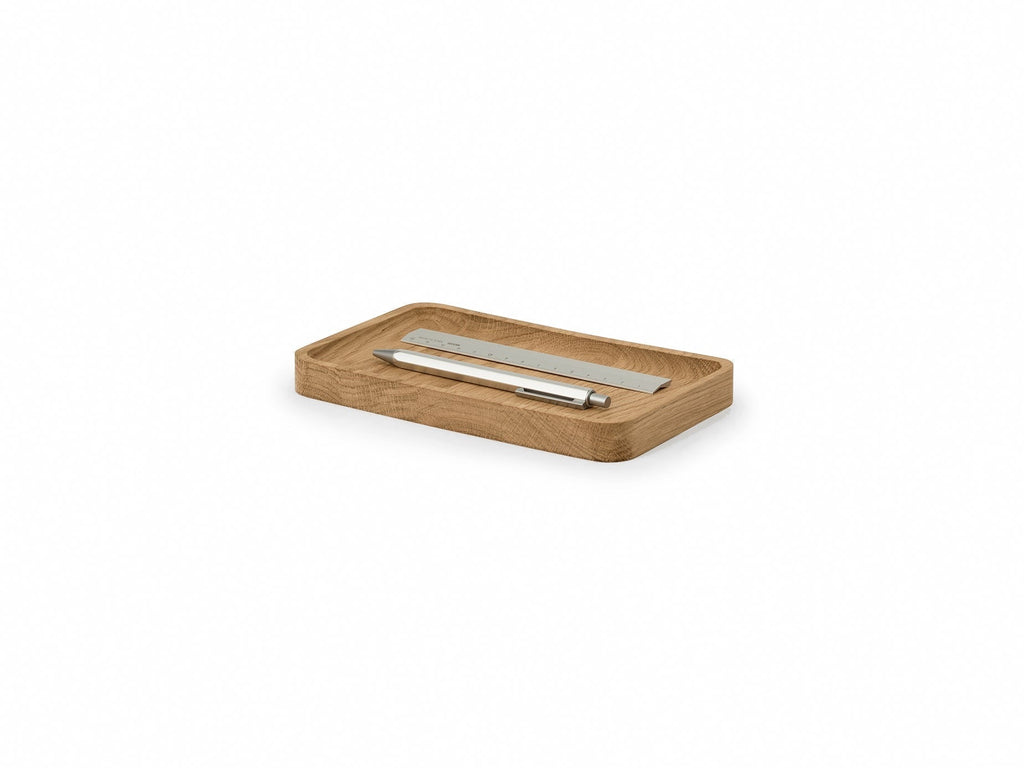 Wooden desk tray with cork base, image 14