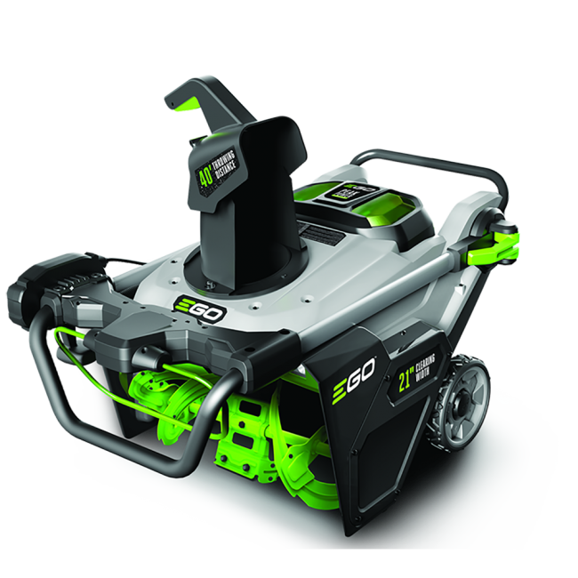 EGO Power+ SNT2112 21″ 56-Volt Cordless  Snow Blower with Steel Auger with (2) 5.0Ah Batteries and Dual Port Charger Included