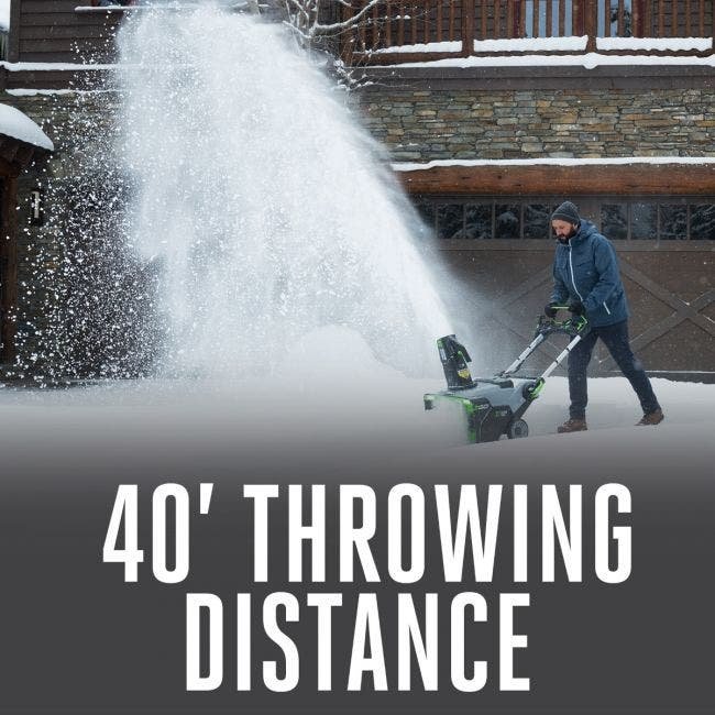 EGO Power+ SNT2112 21″ 56-Volt Cordless  Snow Blower with Steel Auger with (2) 5.0Ah Batteries and Dual Port Charger Included