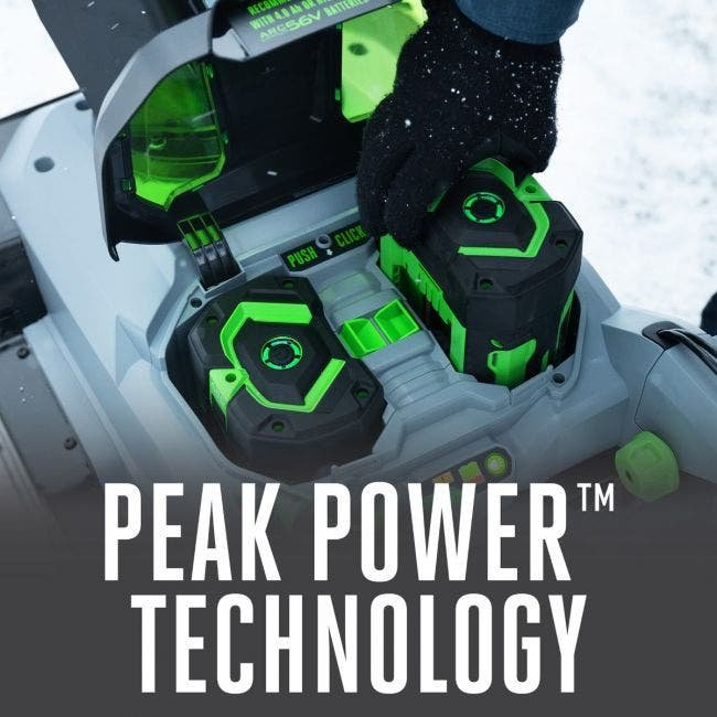 EGO Power+ SNT2112 21″ 56-Volt Cordless  Snow Blower with Steel Auger with (2) 5.0Ah Batteries and Dual Port Charger Included