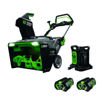 compare product EGO Power+ SNT2112 21″ 56-Volt Cordless  Snow Blower with Steel Auger with (2) 5.0Ah Batteries and Dual Port Charger Included
