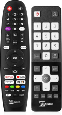 TELE System Smart TV 40 Inch Full HD LED Frameless, Certificato CAM tivùsat, HbbTV, HDR10 HLG, powered by VIDAA, Dual Remote Control Included.