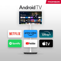 Thomson Go 32" TV (81 cm), TV Android Portable - HD Ready (1366x768), Voice Control, Bluetooth 5.1, Wi-Fi, funzione hotspot, autonomia up to 4 Hours