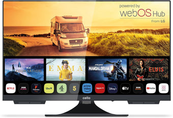 compare product Cello C2224WS 12 Volt 22 Inch Traveller Smart TV Frameless Ultrafast WebOS, Speaker Pitch Perfect Bluetooth, Netflix, piccola TV for camper and camion