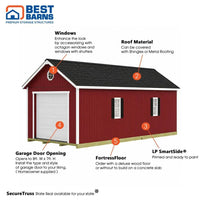 Best Barns Sierra 12×24 Wood Garage Kit