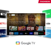Thomson 43 Inch (109cm) 4K Ultra HD White Smart Google TV, Wi-Fi, Dolby Audio, HDR10, Bluetooth 5.1, Triple-Tuner (Cable/Satellite/Antenna), HDMI, CI+, A+ Pannello - 43UG4S14W