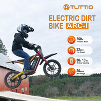 TUTTIO ARC-I Kids Electric Dirt Bike – 750W Motor with 36V 13Ah Battery for Ages 5-8 – ARC-I