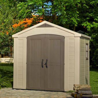 compare product Keter Factor Shed 8x6ft – Brown