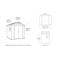 Keter Factor Shed 8x6ft – Brown
