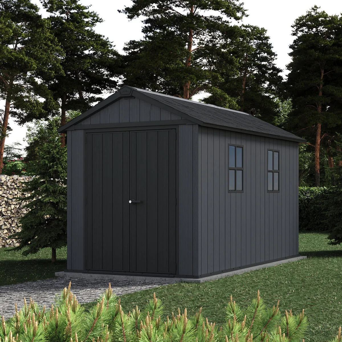 Keter Newton 7 ft. W x 11 ft. D Apex Outdoor Garden Shed