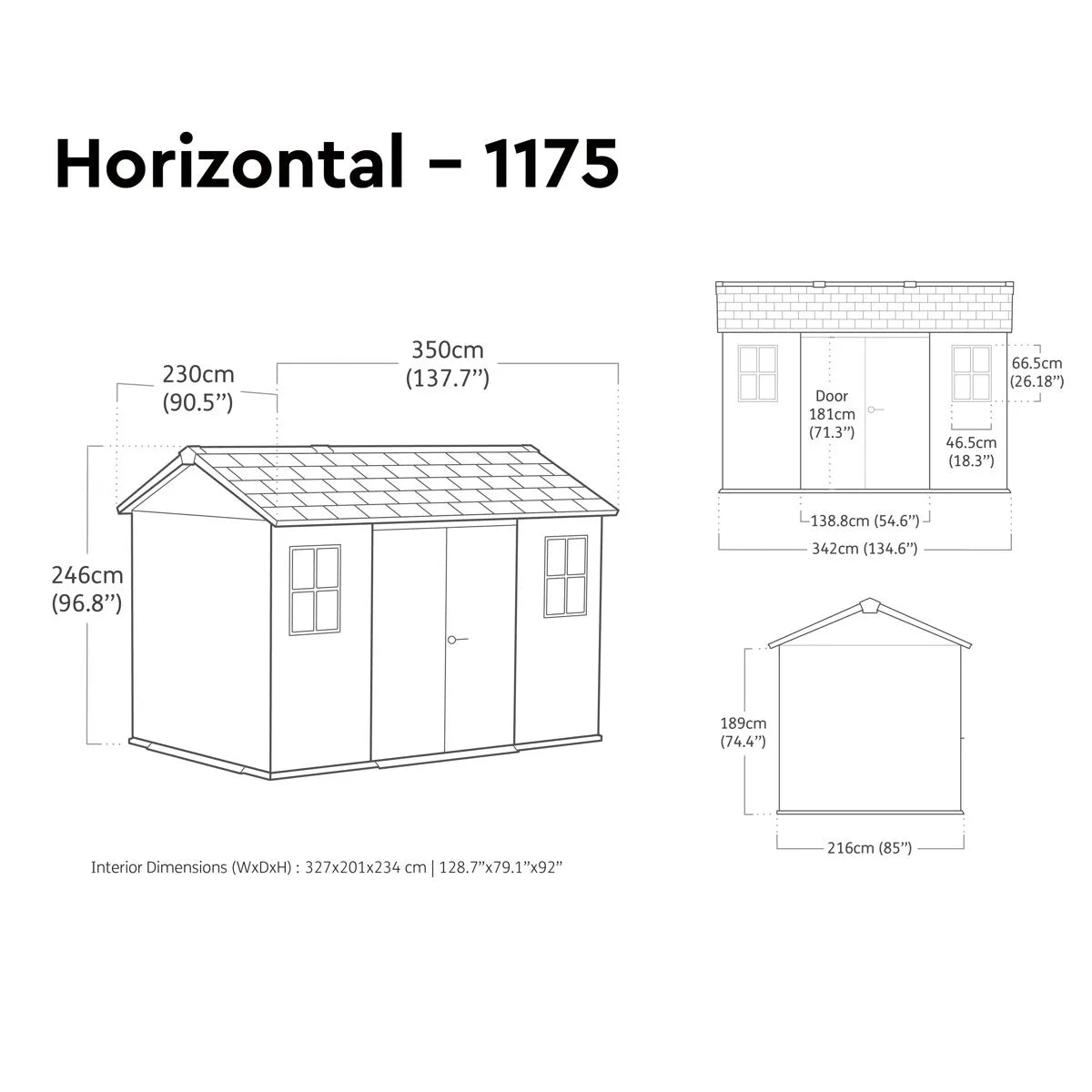 Keter Newton 7 ft. W x 11 ft. D Apex Outdoor Garden Shed