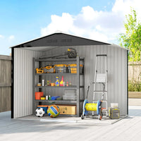 Outsunny 7.7 x 5.6ft Metal Garden Shed with Ventilation Slots