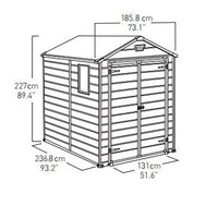 Manor 6 ft. W x 8 ft. D Apex Outdoor Garden Shed