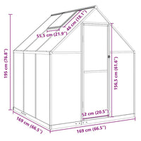 Chandice 5.5 Ft W x 5.5 Ft D Greenhouse
