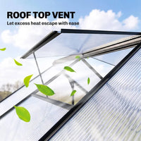 Outsunny 6x10ft Walk-in Polycarbonate Greenhouse Plant Grow Galvanized