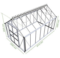 8′ x 14′ Halls Cotswold Blockley Greenhouse with Toughened Glass (2.56m x 4.41m)