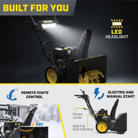 24 in. 209cc Electric Start 2-Stage Self-Propelled Gas Snow Blower