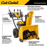 Cub Cadet 2X 26″ 243cc IntelliPower Two-Stage Electric Start Gas Snow Blower